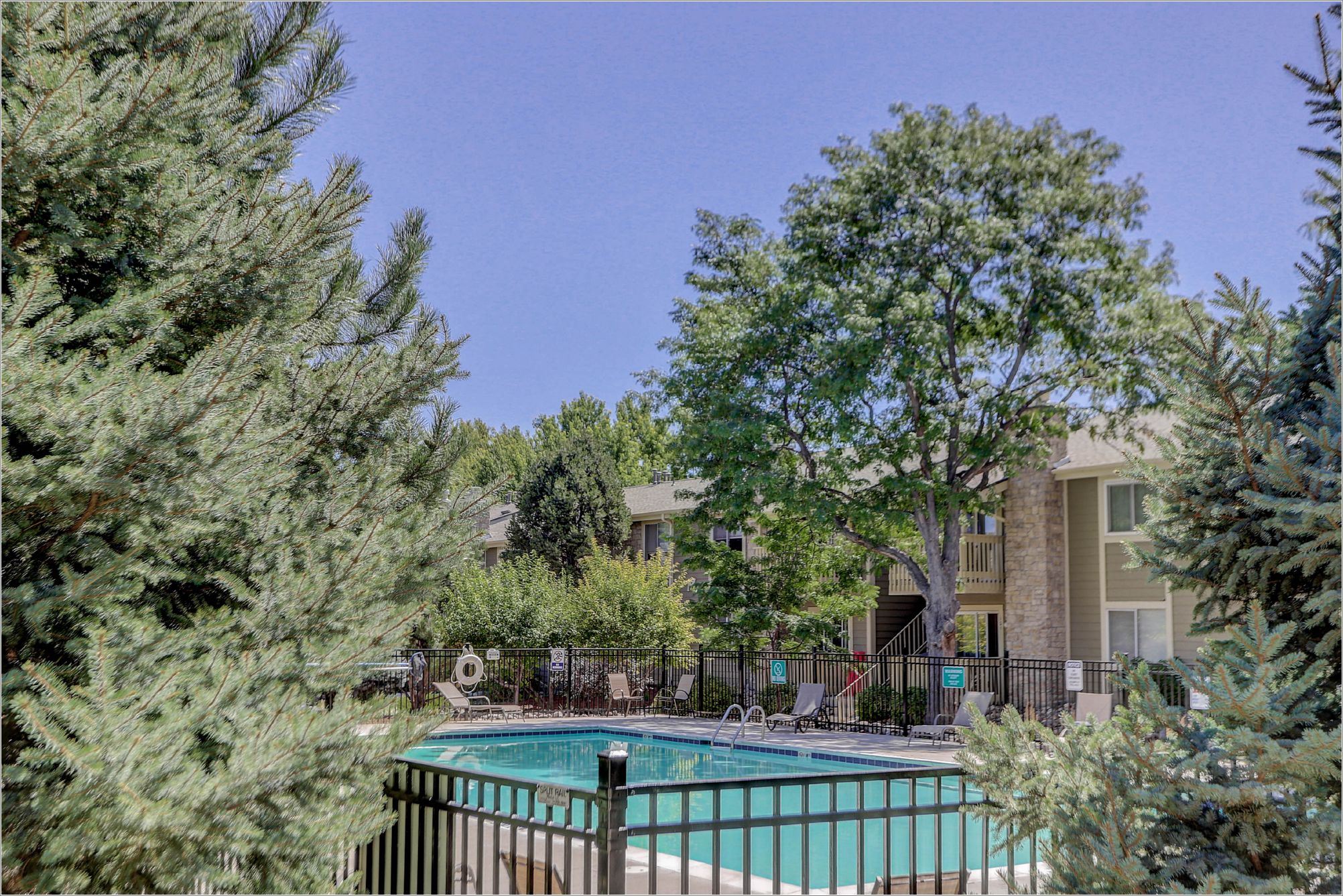 Community pool at Brandy Chase apartments Denver